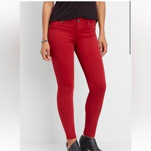 Maurices Red Jeggings